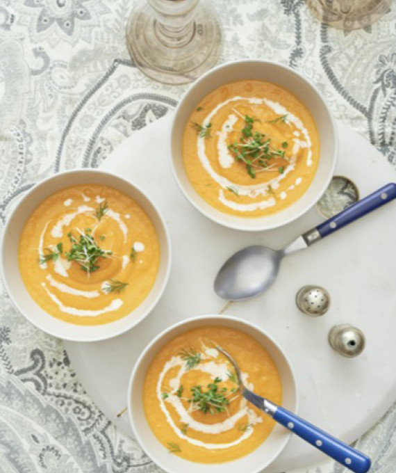 Velouté de carottes au yaourt bulgare
