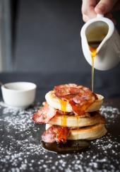 Crumpets au bacon et sirop d&#039;érable