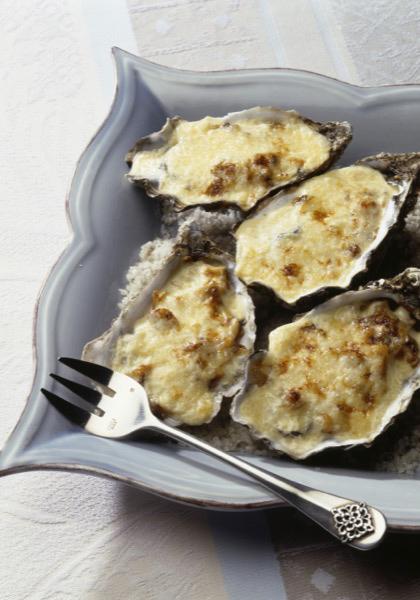 Huitres de Marennes gratinées au Pineau des Charentes