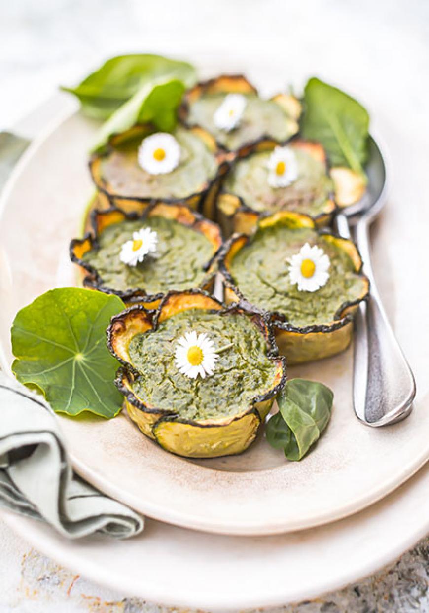 Moelleux épinards courgettes