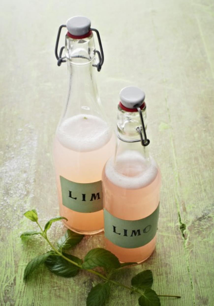 Limonade au sirop de rhubarbe