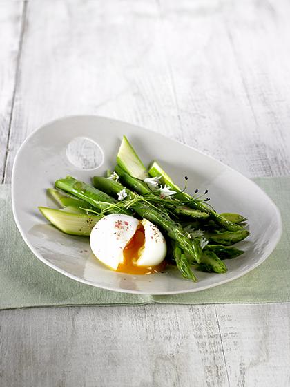 Asperges et oeufs mollets