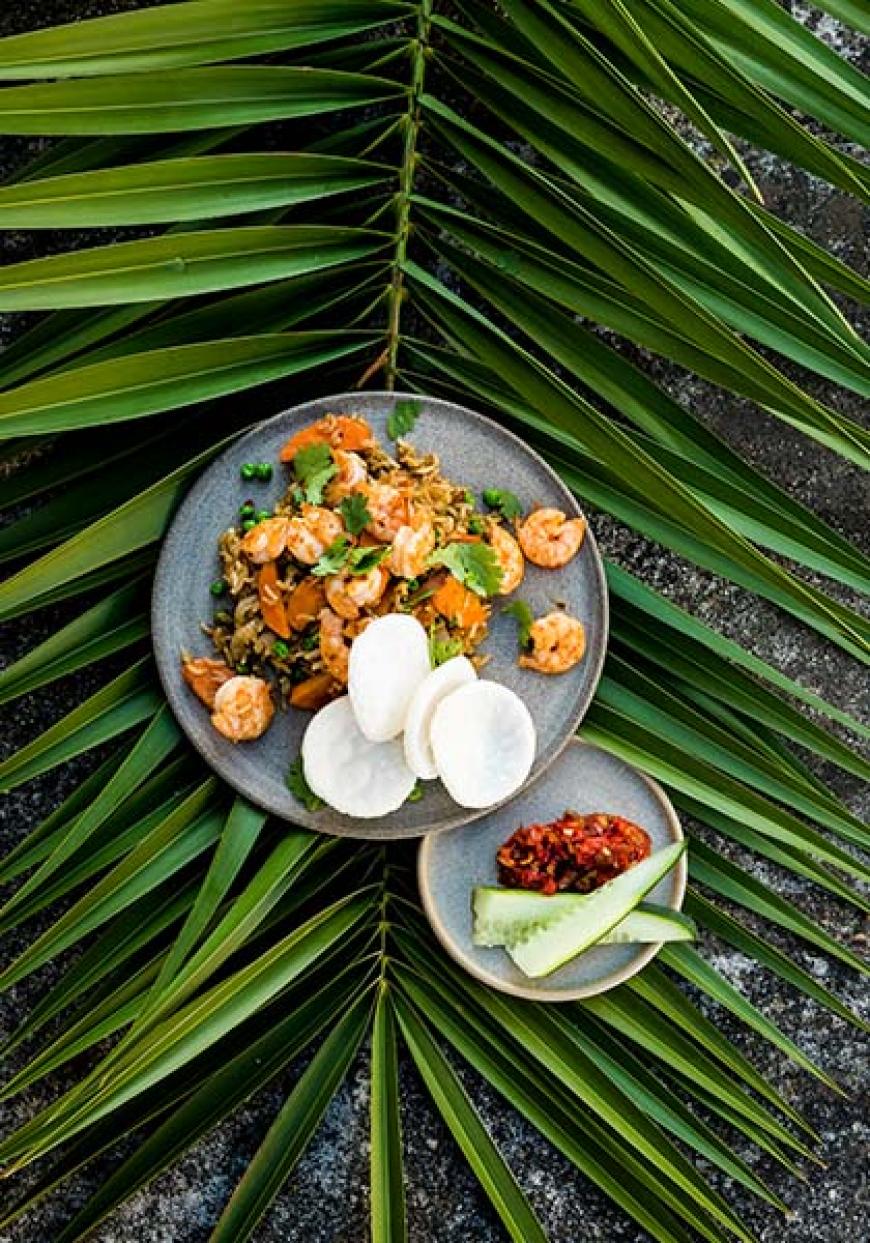 Nasi goreng aux crevettes
