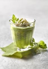 Crème de mâche nantaise et champignons de Paris