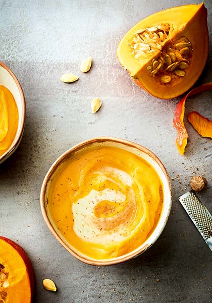Purée de potimarron à la cancoillotte