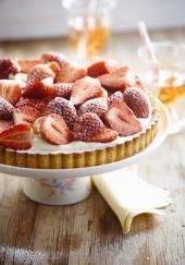 Tarte aux fraises et crème de coco