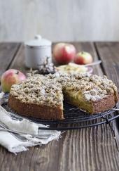 Gâteau aux pommes, crumble croustillant