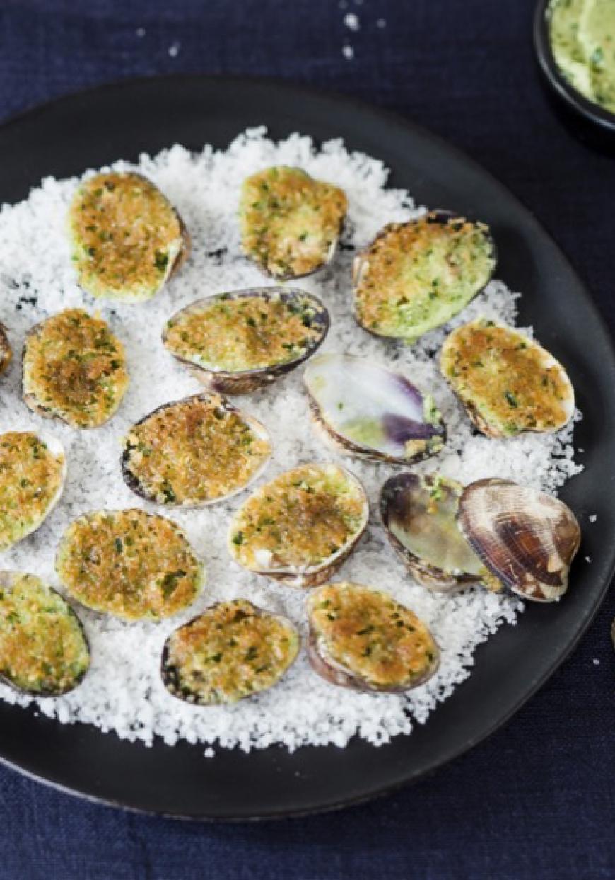 Palourdes farcies au beurre d&#039;herbes