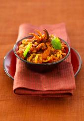 Calamars mijotés tomate basilic