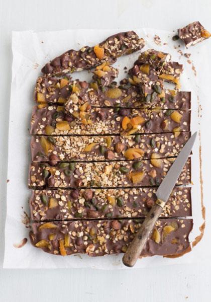 Chocolat croquant aux fruits secs