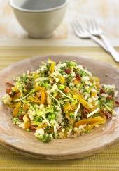 Taboulé de brocoli et chou-fleur aux abricots secs