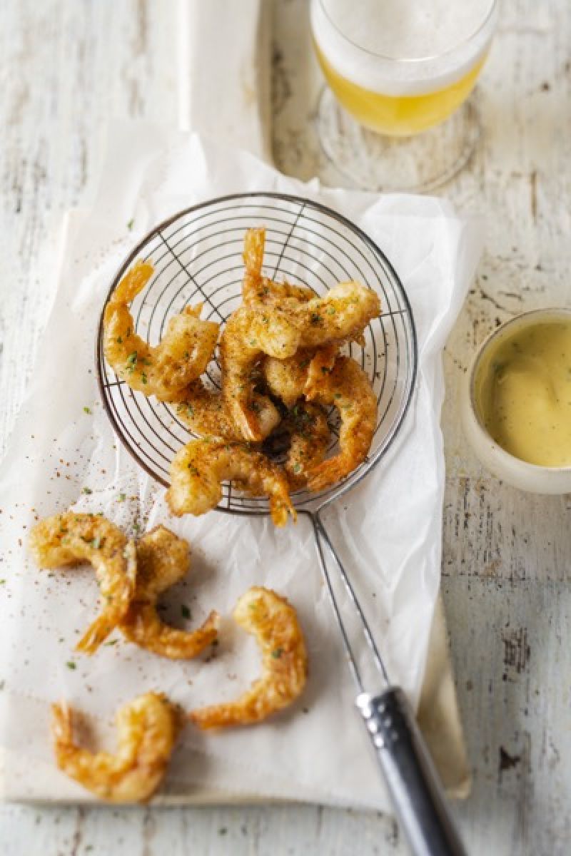 Tempura de crevettes à la bière