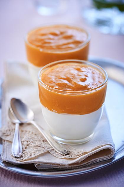 Panna cotta à la purée de papaye