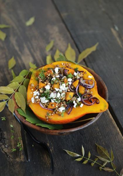 Courge au sarrasin et à la feta