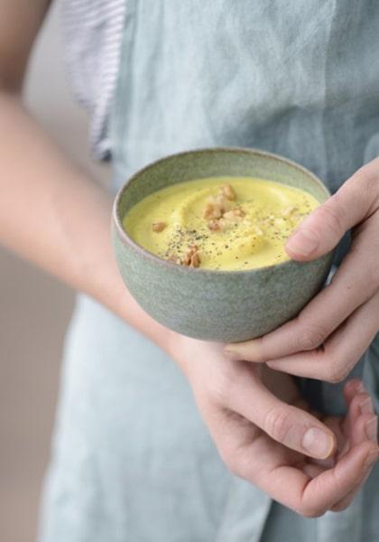 Crème d&#039;aubergine au noix
