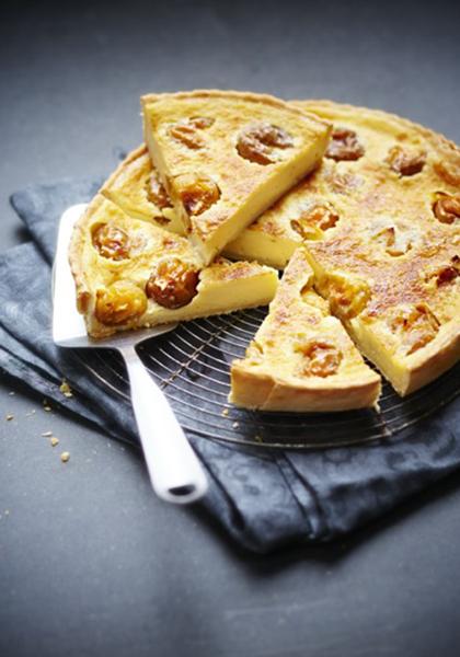 Tarte flan à la mirabelle