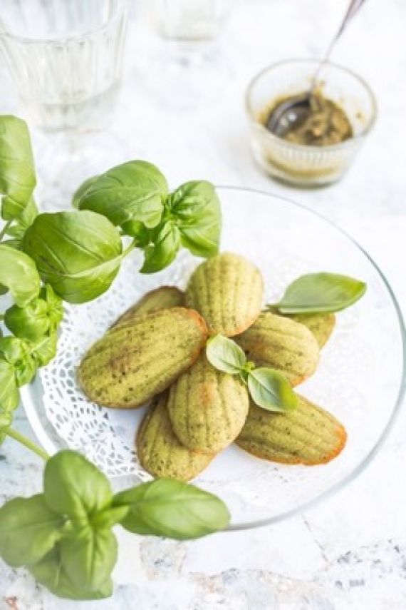 Madeleine pesto de basilic