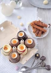 Oeufs en chocolat à la coque