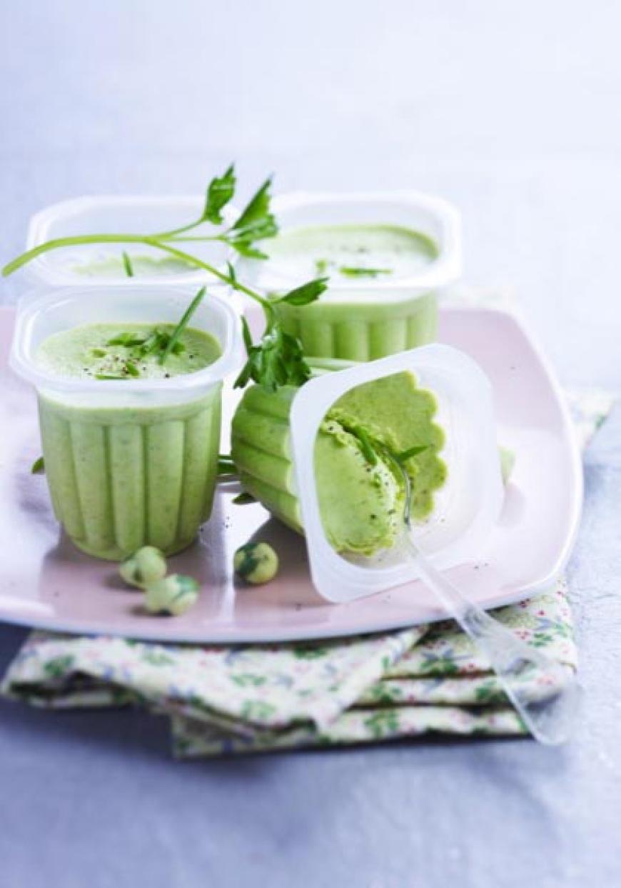 Panna cotta de petits pois