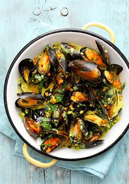 Moules au curry