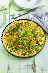 Tarte à la ricotta et légumes de printemps