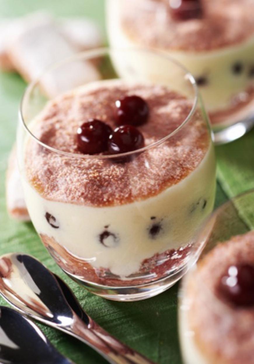 Tiramisu aux Griottines® et biscuits roses de Reims