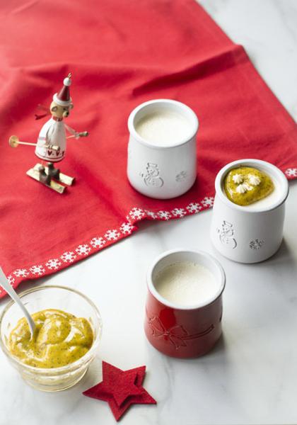 Panna cotta au coulis passion-mangue